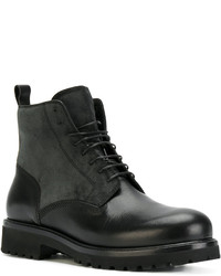 Мужские черные кожаные ботинки от Ermanno Scervino