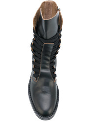 Мужские черные кожаные ботинки от Ann Demeulemeester