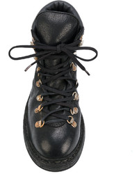 Женские черные кожаные ботинки от Guidi