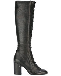 Женские черные кожаные ботинки от Laurence Dacade
