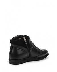 Мужские черные кожаные ботинки от Marco Lippi