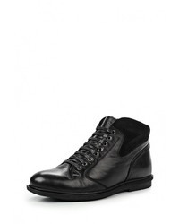 Мужские черные кожаные ботинки от Marco Lippi