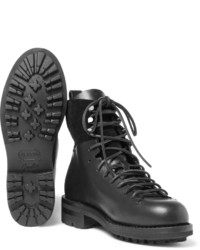 Мужские черные кожаные ботинки от Feit