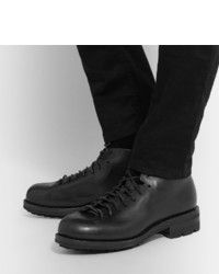 Мужские черные кожаные ботинки от Feit