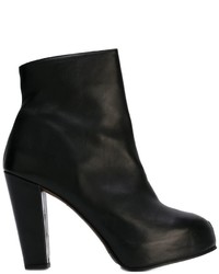 Женские черные кожаные ботинки от Mini Market