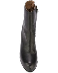 Женские черные кожаные ботинки от Mini Market