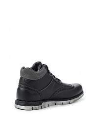 Мужские черные кожаные ботинки от Montefiori