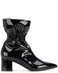 Женские черные кожаные ботинки от MSGM