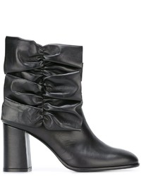 Женские черные кожаные ботинки от MSGM