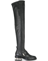 Женские черные кожаные ботинки от Nicholas Kirkwood