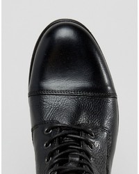 Мужские черные кожаные ботинки от Aldo