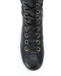 Женские черные кожаные ботинки от Chloé