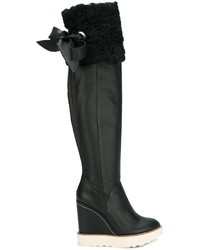 Женские черные кожаные ботинки от Paloma Barceló