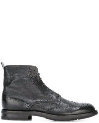 Мужские черные кожаные ботинки от Pantanetti