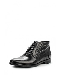 Мужские черные кожаные ботинки от Paolo Conte