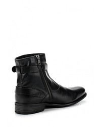 Мужские черные кожаные ботинки от Paolo Vandini