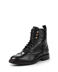 Мужские черные кожаные ботинки от Paolo Vandini