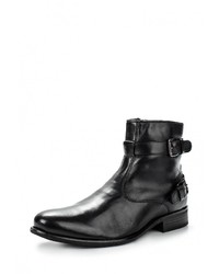 Мужские черные кожаные ботинки от Paolo Vandini