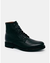 Мужские черные кожаные ботинки от Reyes