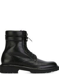 Женские черные кожаные ботинки от Saint Laurent