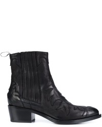 Женские черные кожаные ботинки от Sartore