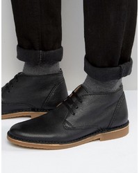 Мужские черные кожаные ботинки от Selected