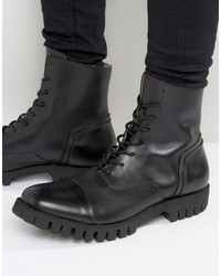 Мужские черные кожаные ботинки от Selected