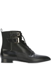 Женские черные кожаные ботинки от Sergio Rossi