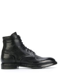 Мужские черные кожаные ботинки от Silvano Sassetti