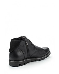 Мужские черные кожаные ботинки от Spur