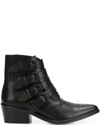 Женские черные кожаные ботинки от Toga Pulla