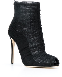 Женские черные кожаные ботинки от Dolce & Gabbana
