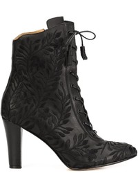 Женские черные кожаные ботинки от Ulla Johnson