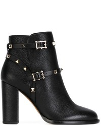 Женские черные кожаные ботинки от Valentino