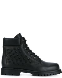 Мужские черные кожаные ботинки от Valentino Garavani
