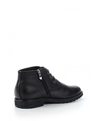 Мужские черные кожаные ботинки от Valley