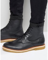 Мужские черные кожаные ботинки от Zign Shoes