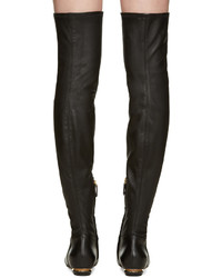 Черные кожаные ботфорты от Nicholas Kirkwood