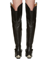 Черные кожаные ботфорты от Toga Pulla