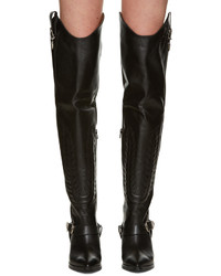 Черные кожаные ботфорты от Toga Pulla