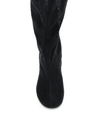 Черные кожаные ботфорты от MM6 MAISON MARGIELA