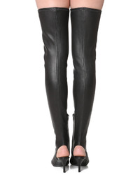 Черные кожаные ботфорты от Opening Ceremony