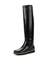 Черные кожаные ботфорты от Giotto