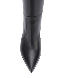 Черные кожаные ботфорты от Gianvito Rossi