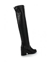 Черные кожаные ботфорты от Jil Sander Navy