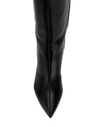 Черные кожаные ботфорты от Sergio Rossi