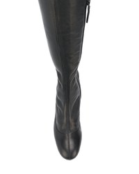 Черные кожаные ботфорты от Alexander McQueen