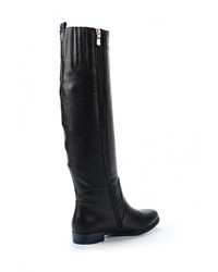 Черные кожаные ботфорты от Laura Valorosa
