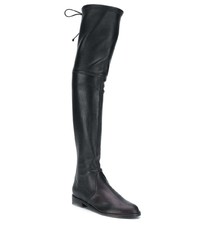 Черные кожаные ботфорты от Stuart Weitzman