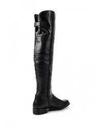 Черные кожаные ботфорты от Mabu